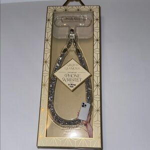 Pink Sky Silver Phone Wristlet